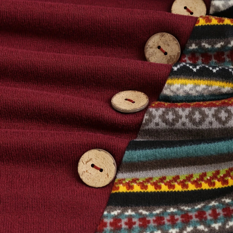 Felpa con cappuccio patchwork SIERRA Boho