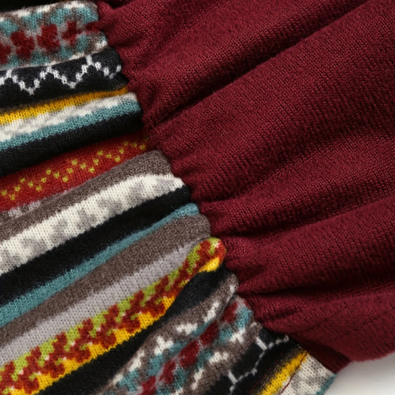 Felpa con cappuccio patchwork SIERRA Boho