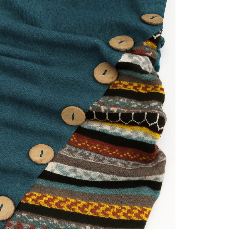 Felpa con cappuccio patchwork SIERRA Boho