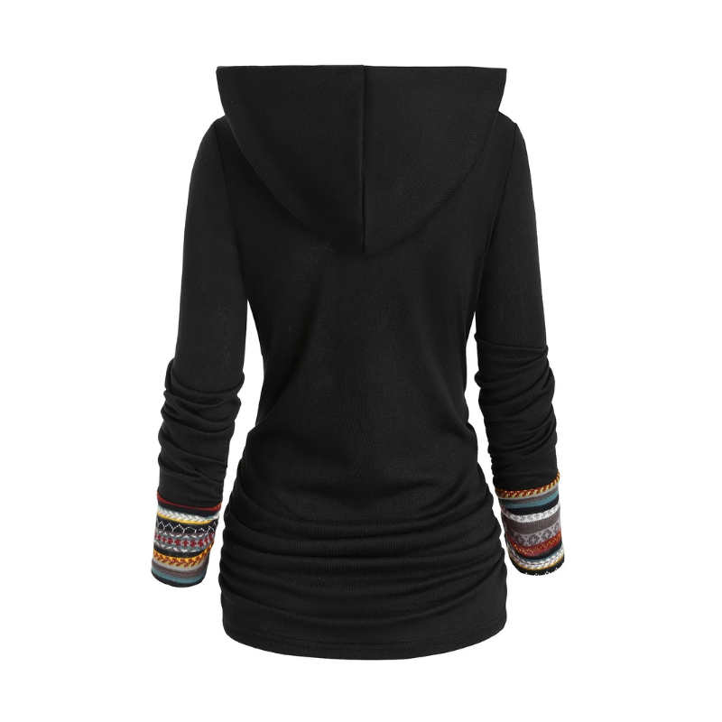 Felpa con cappuccio patchwork SIERRA Boho