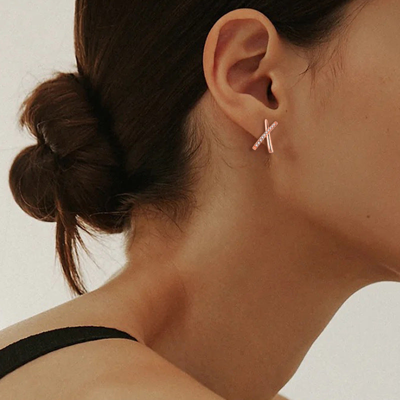 X Cross Earrings