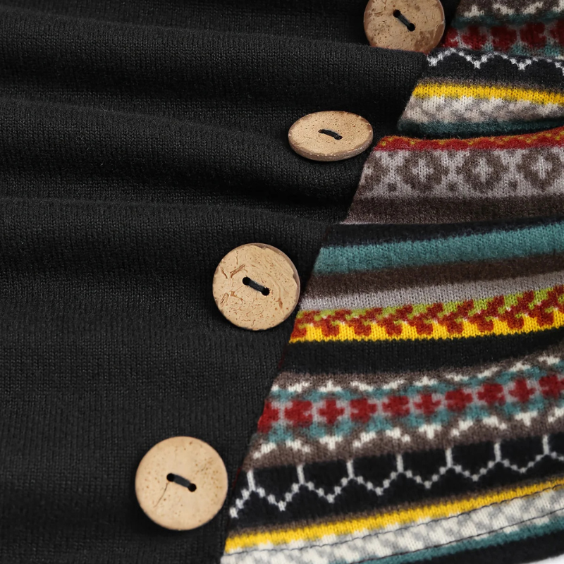 Felpa con cappuccio patchwork SIERRA Boho