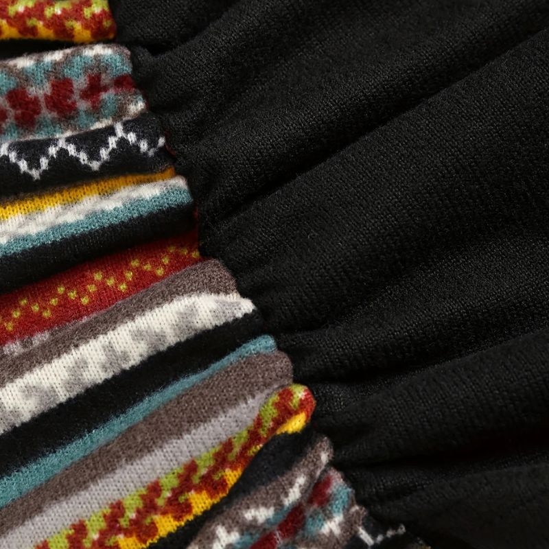 Felpa con cappuccio patchwork SIERRA Boho