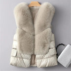 QUINTO & GILET IN PIUMINO DI PELLICCIA
