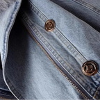 Giacca di jeans da colletto di pelliccia di pelliccia