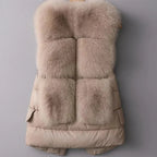 QUINTO & GILET IN PIUMINO DI PELLICCIA