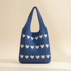 Borsa a cuore a maglia
