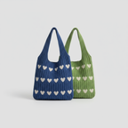 Borsa a cuore a maglia
